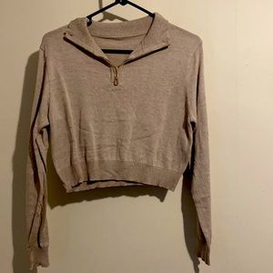 Cropped light weight sweater